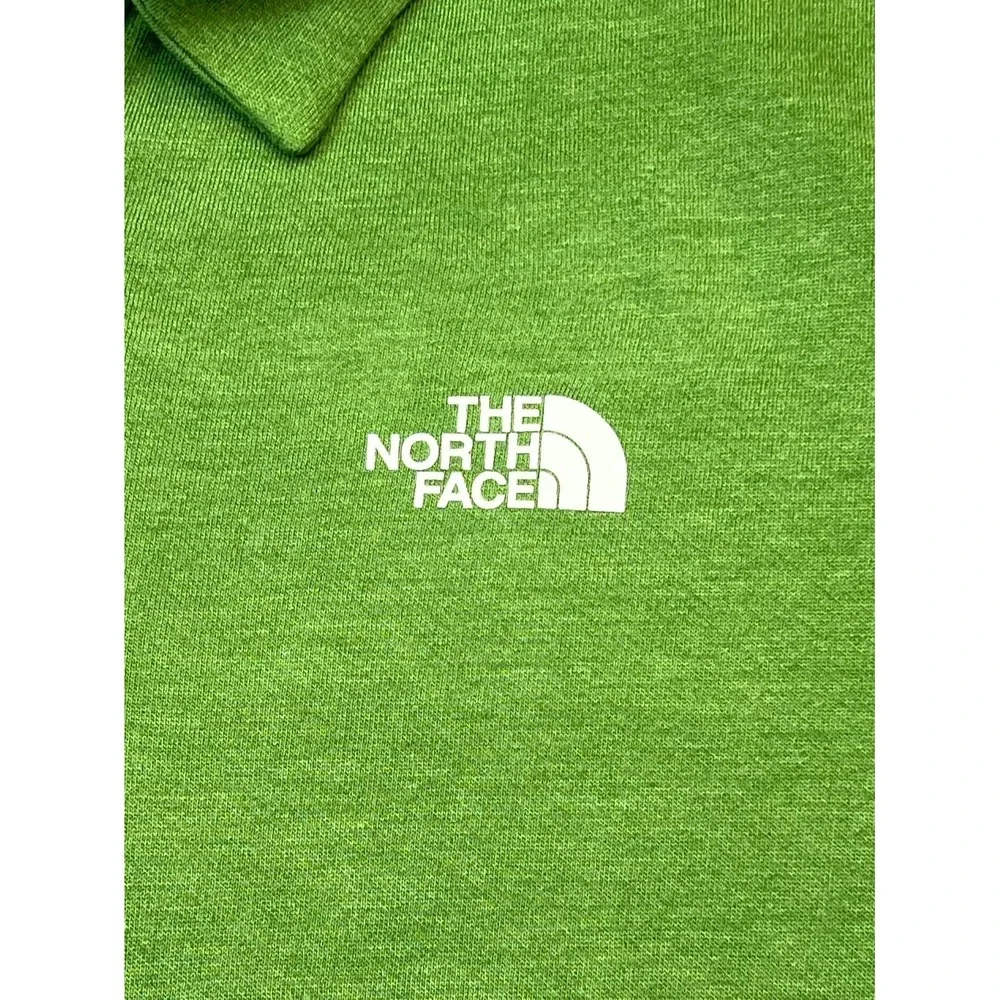 The North Face Polo Shirt Mens Medium Lime Green FlashDry Golf Sports Tennis